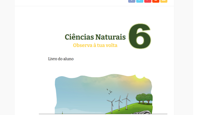 foto de capa de Livro de Ciências Naturais 6ª Classe (MINEDH) PDF