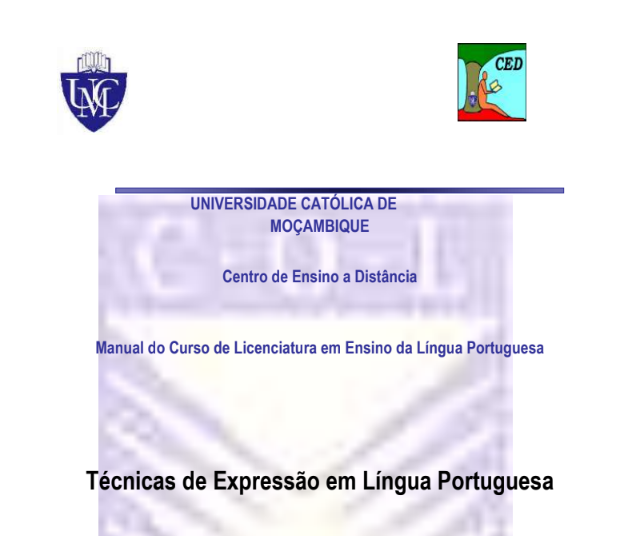 Baixar Manual de Técnicas de Expressão em Língua Portuguesa da UCM em PDF