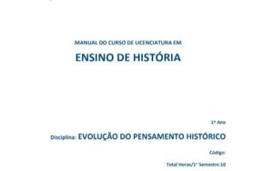 Evolução do Pensamento Crítico do ISCED